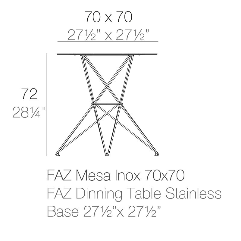 Table de salle à manger Faz, Blanc, l 35,5 po x L 35,5 po x H 28,25 po