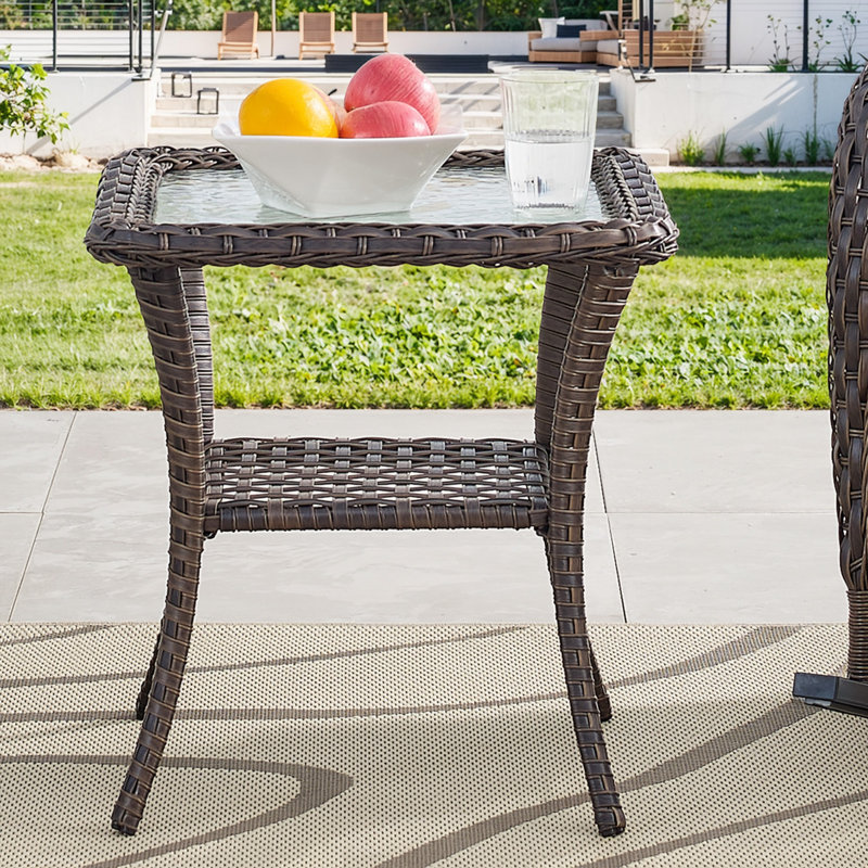 Gaetanino 7-Pieces Outdoor Conversation Set with Swivel Rocking Chairs and Glider Loveseat, Gray, Dark Brown