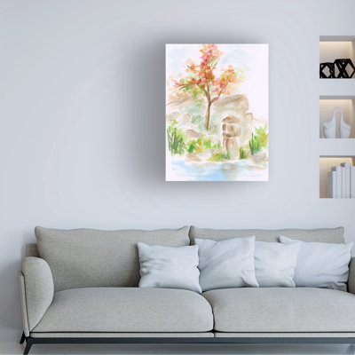 Wrapped Canvas Wall Art - June Erica Vess  'Maymont Garden Sketches II' Wall Art for Living Room, Bedroom, or Office Décor  - 24x32