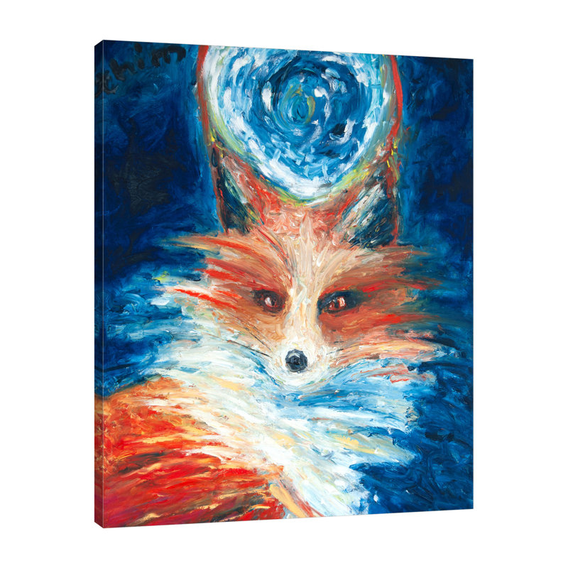 "Fox", toile tendue par Chiara Magni, H 30 po x l 24 po x P 1,5 po