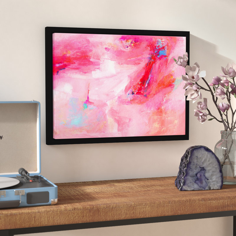 While She Dances by Sia Aryai Print on Canvas, Black Floater Frame, 18" H x 24" W x 2" D