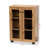 Bloom 2-Door Storage Cabinet in Oak Brown Finish, 32.77'' H X 23.27'' W X 12.21'' D