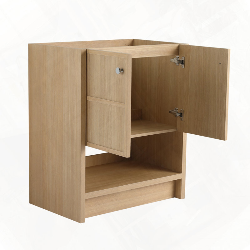 Meuble-lavabo autoportant avec portes à fermeture douce sans lavabo