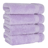 Ensemble de serviettes 100% coton turc, 4 serviettes de toilette douces et absorbantes