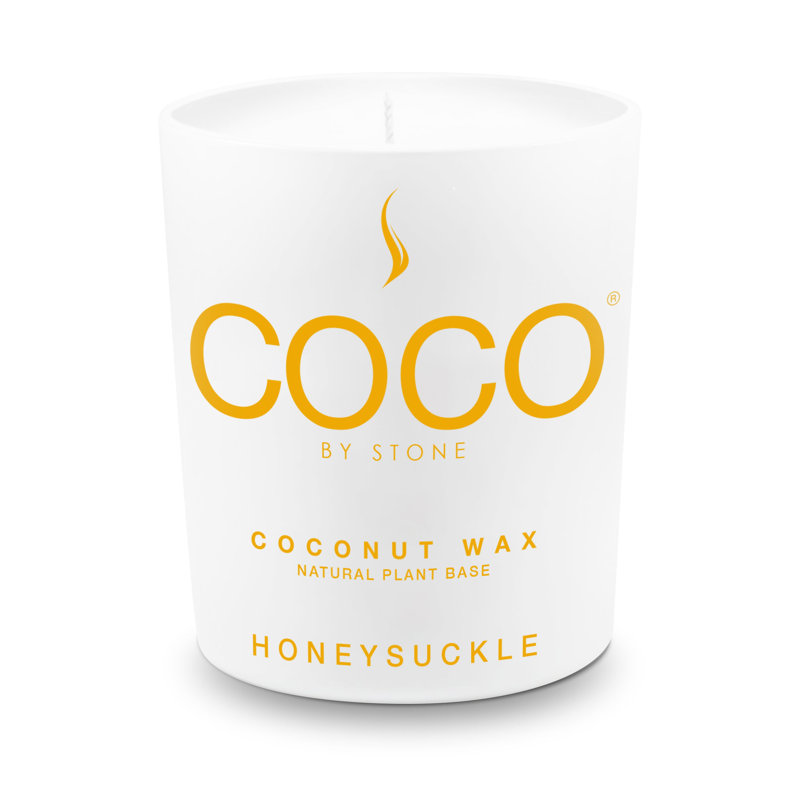 Bougie en cire de chèvrefeuille et abricot, Pot de 11 oz