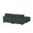 3 - Piece Upholstered Hunter Green Corduroy Modular Sectional Sofa with Pillow Back and Removable Ottoman-87307124-87307144