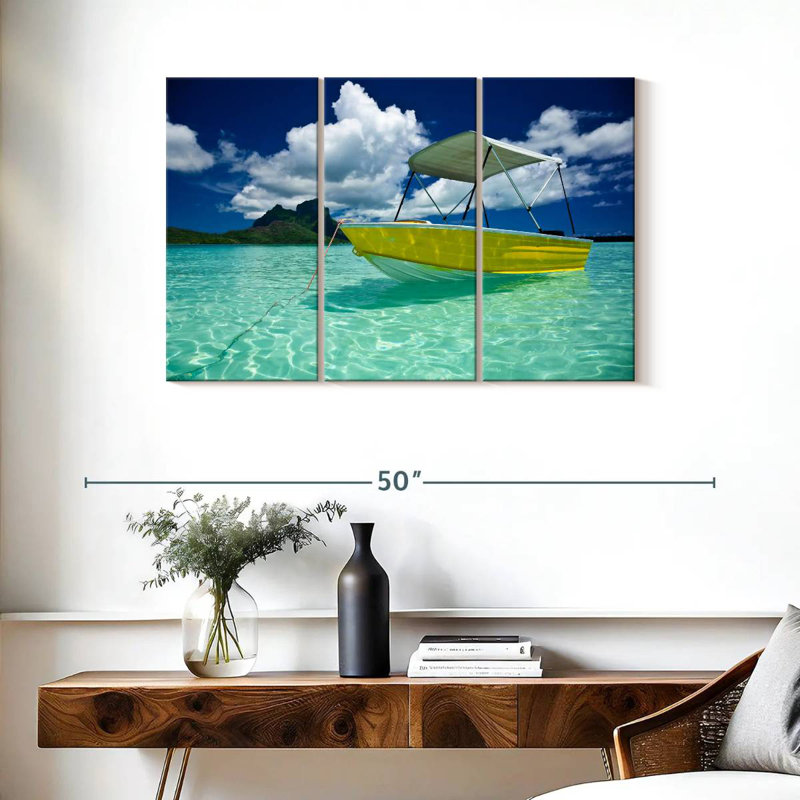 Mehar Bora Bora Boat, 24" H x 38" W
