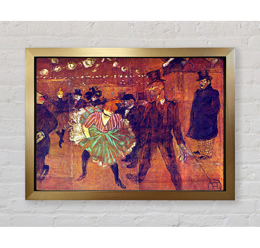 Toulouse Lautrec Ball At Moulin-Rouge von Henri De Toulouse-Lautrec - Einzelne Bilderrahmen Kunstdrucke