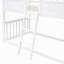 Lit superposé simple au dessus d'un lit simple avec échelle, lit en bois-311379027