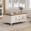 Table basse moderne avec tiroirs et portes de rangement - Table rectangulaire en bois rustique pour le salon-568260825-568260824