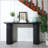 Wood Console Table with Fluted Entryway Design
