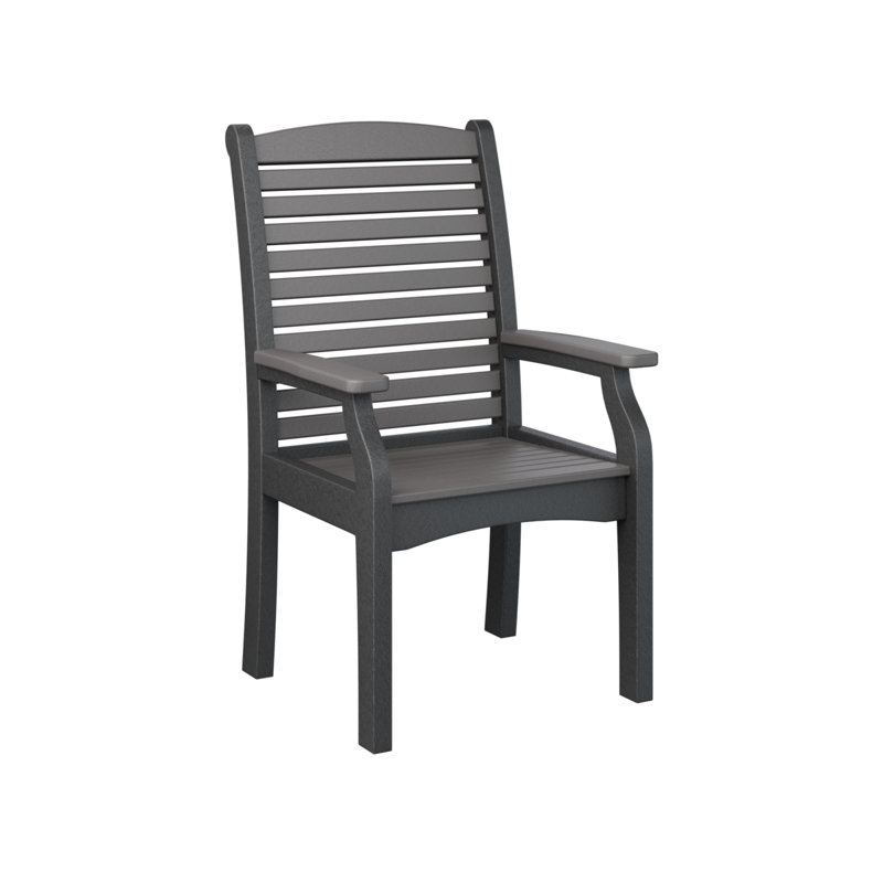 Classic Terrace Outdoor Dining Armchair, Light Black/Black