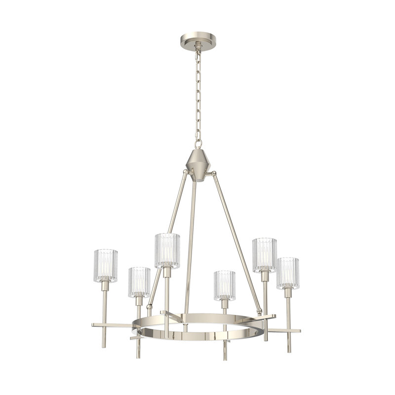 Salita 6 - Light Chandelier, Polished Nickel