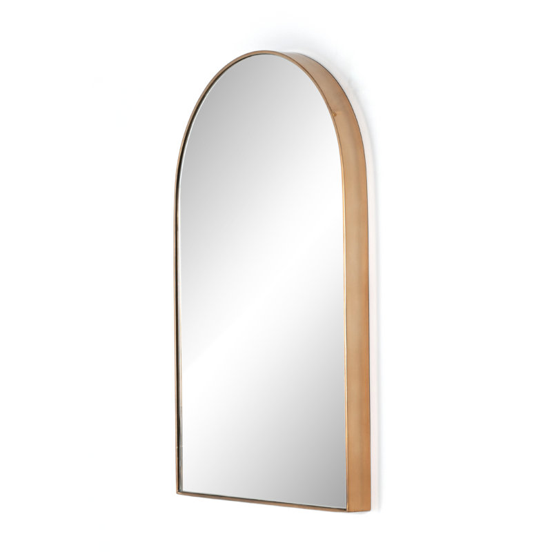 Miroir décoratif, Laiton poli, 32 po x 21 po