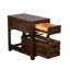 Table d'appoint Flint, 1 tiroir, caisse, bois brun foncé de 26 pouces