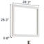 32-Inch Square Matte White Bathroom Mirror, Distinctive Design And Hassle- Installation Easy