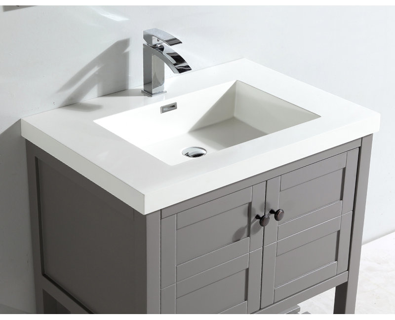 Dowell 31'' Rectangular Drop-In Bathroom Vanity Top with Overflow