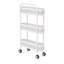 Chariot de rangement à roulettes étroit, étagère de rangement en métal pour garde-manger - Roues verrouillables, gain de place-14413088