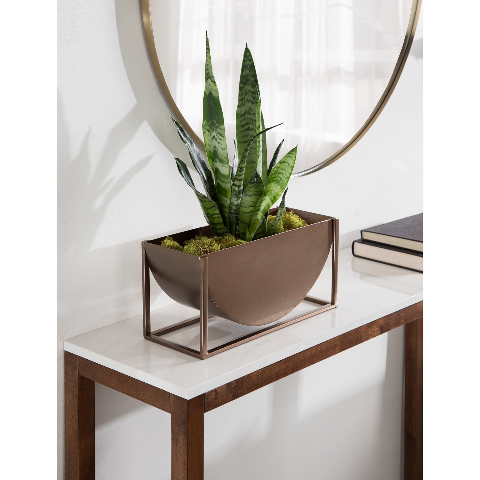 Romee 12" Planter Box, Bronze