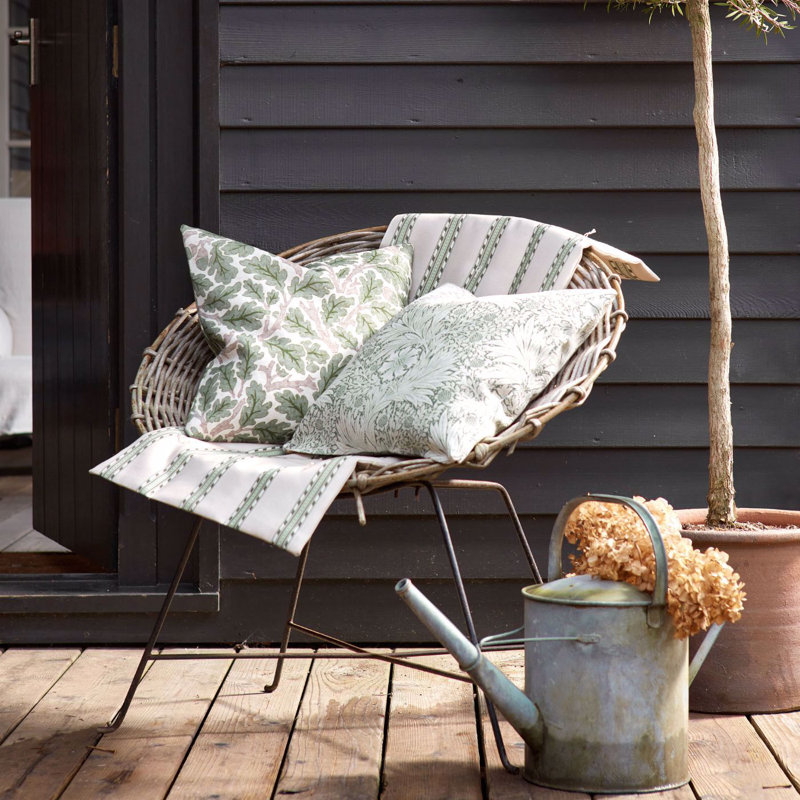 Holland Park Stripe Fabric, Sage/Linen