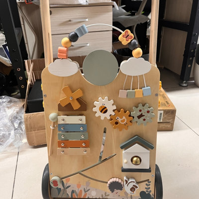 Square wooden pushcart