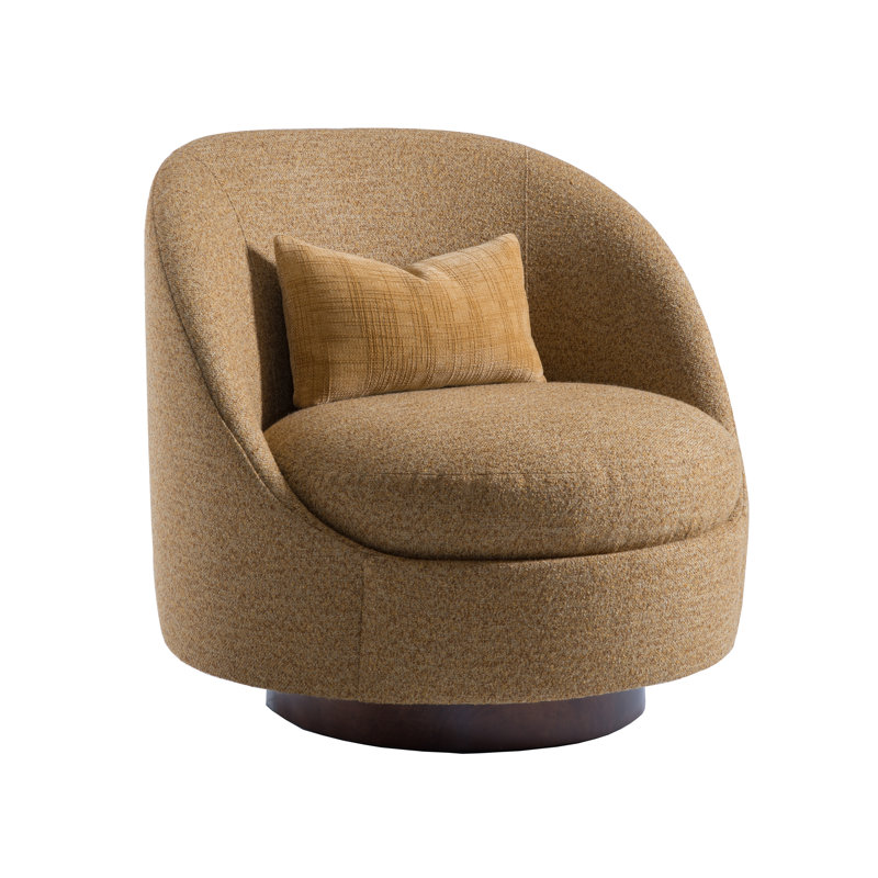 Genevieve Swivel Chair, Brown Chenille, Yes