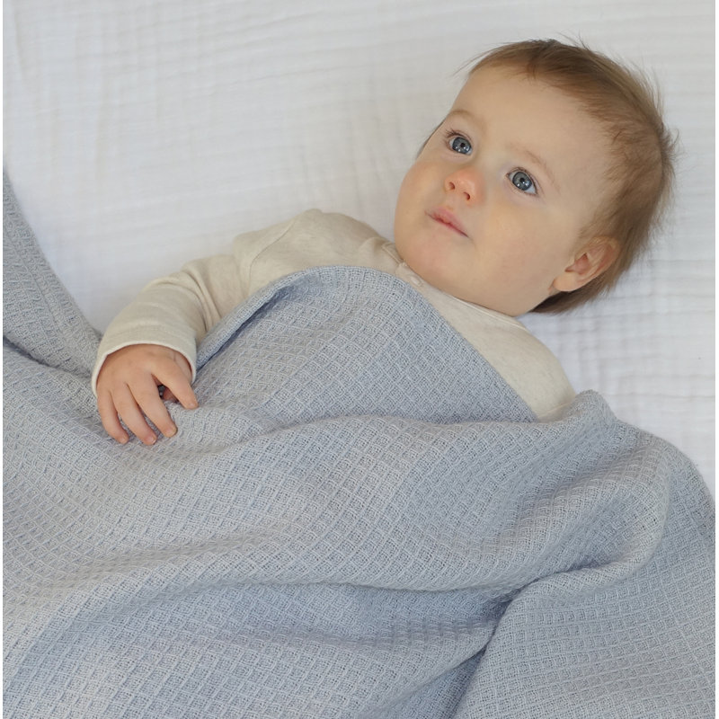 Cotton Receiving Blanket, Grey