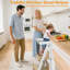 Tabouret pliable pour enfants, 3 tours de cuisine en bois pour tout-petit à hauteur réglable avec filet de sécurité - Blanc-1494494980