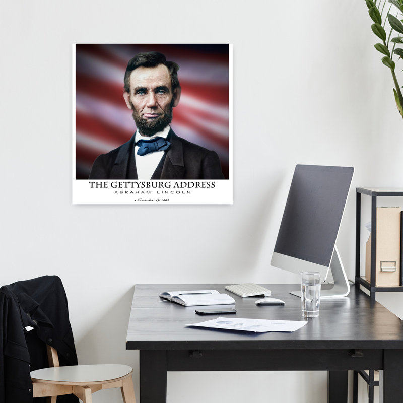 «Gettysburg Adresse At Lincoln Memorial Washington Dc Usa», art contemporain, H 18 po x l 18 po