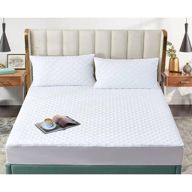 Alwyn Home King Size Mattress Protector, Deep Pocket, Waterproof, Quilted Cover Pad, Soft and Comfortable, Breathable, King Size Alwyn Home Size: Full