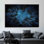 «Starry Night Sky», affiche encadrée sur toile - art mural moderne parfait pour la décoration d'Halloween