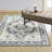 Amaresh Oriental Machine Washable Ivory/Charcoal Area Rug-22380127