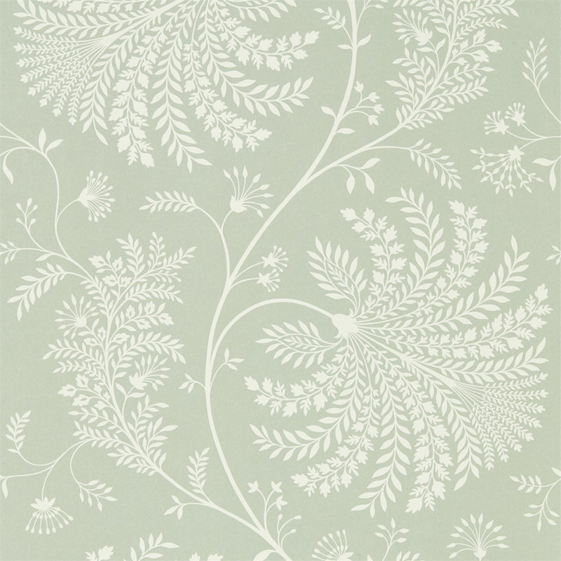 Mapperton Wallpaper, Sage/Cream
