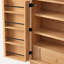 Armoire de cuisine de style campagnard avec arc cannelé, 8 portes, 3 tablettes réglables et tiroir dissimulé-1425476585