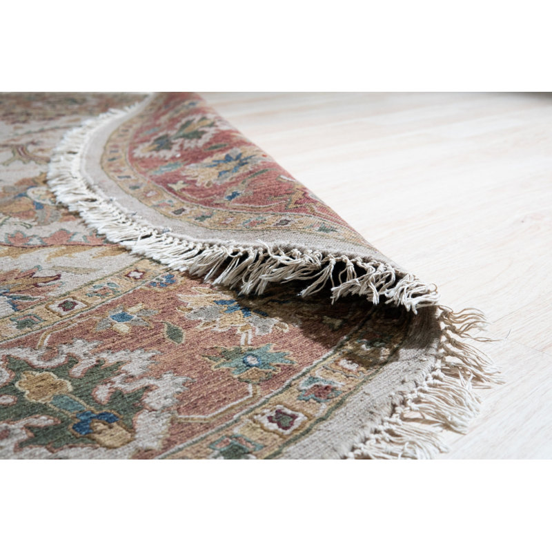 Hand Knotted Wool Floral Area Rug