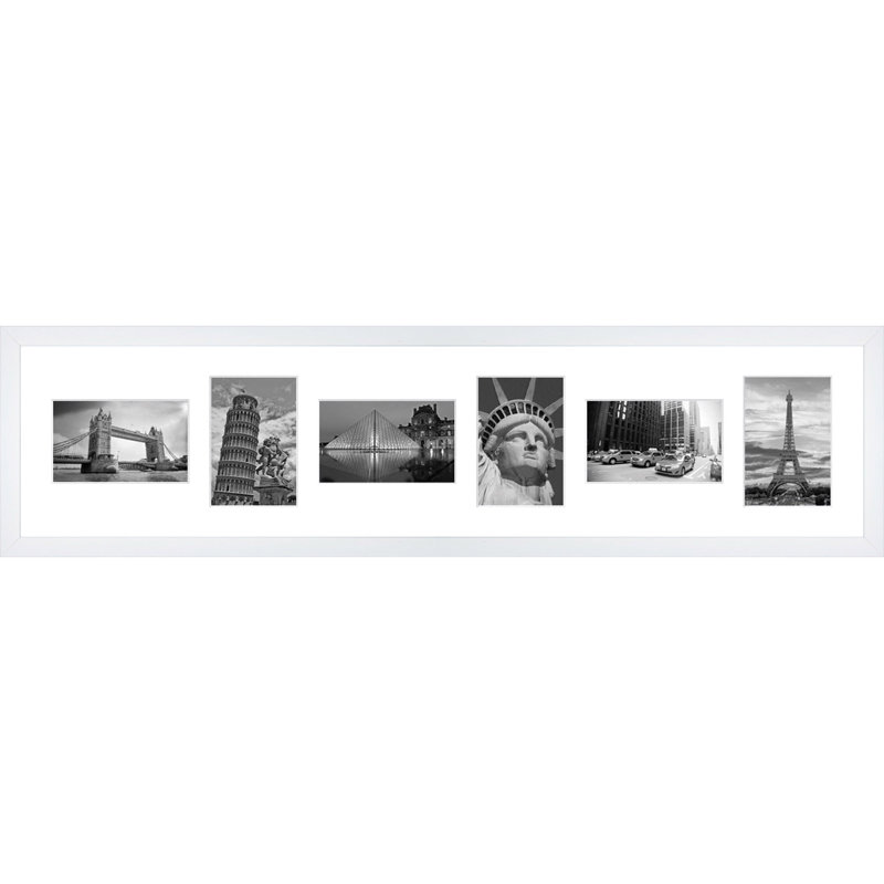 Larman Wood Picture Frame with Mat, White