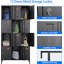 Armoire de rangement en acier noir 12 portes pour les employés, casier de rangement industriel, assemblage requis (12 portes - noir)