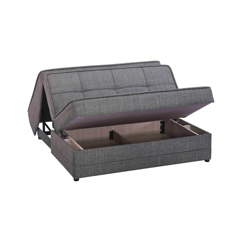 Causeuse convertible avec rangement Primenest, Gris