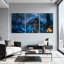 Ensemble de 3 reproductions d'art sur toile Winter Forest-666032063