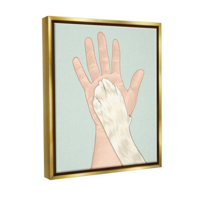«Cat Paw High Five Floater Frame» par Tara Royle sur toile