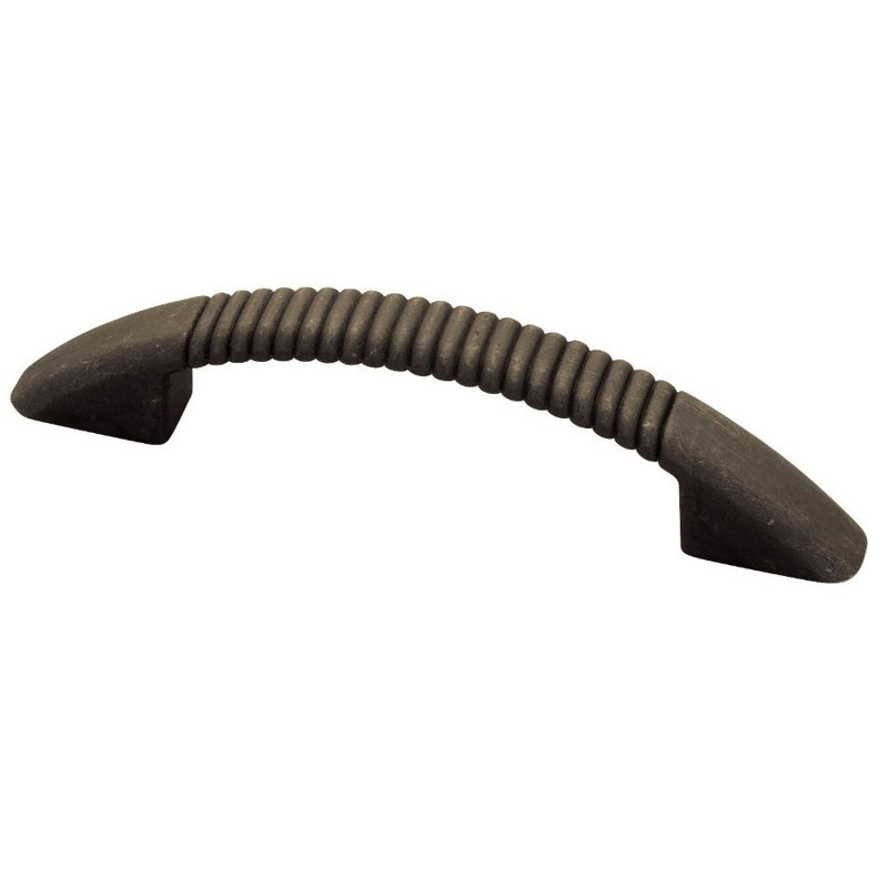 3-3/4" Ribbed Bow Pull, Oil Rubbed Bronze,  3.75", 1 Pack