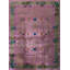 Tapis mauve antique en laine Art déco