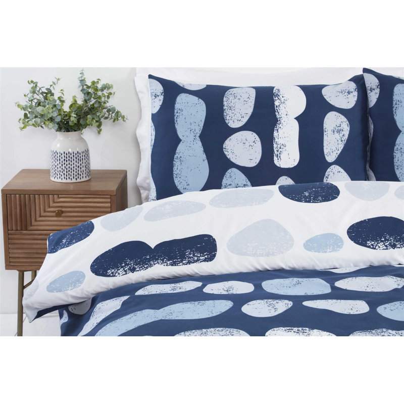 TRURMF Microfibre 180 TC Reversible Duvet Cover Set, Double - 2 Standard Pillowcases, Blue