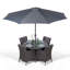 Karcher 4 - Person Patio Dining Set Umbrella Hole Included Round Table with Cushions Included