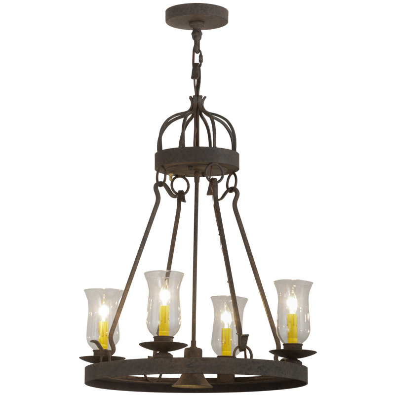 Greenbriar Oak 4 - Light Chandelier