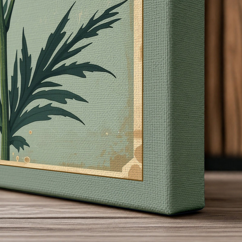 Ruffled Carnation Study Botanical 1 Piece Wrapped Canvas Wall Art, 36x24 - 91.4 x 61.0 cm, Sage Border