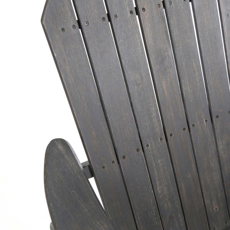 Chaise à bascule Malibu Adirondack, Gris foncé