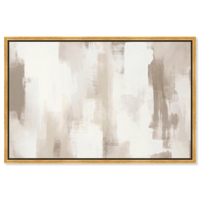 Art Remedy Neutral Abstracts Canvas Winter Mist II