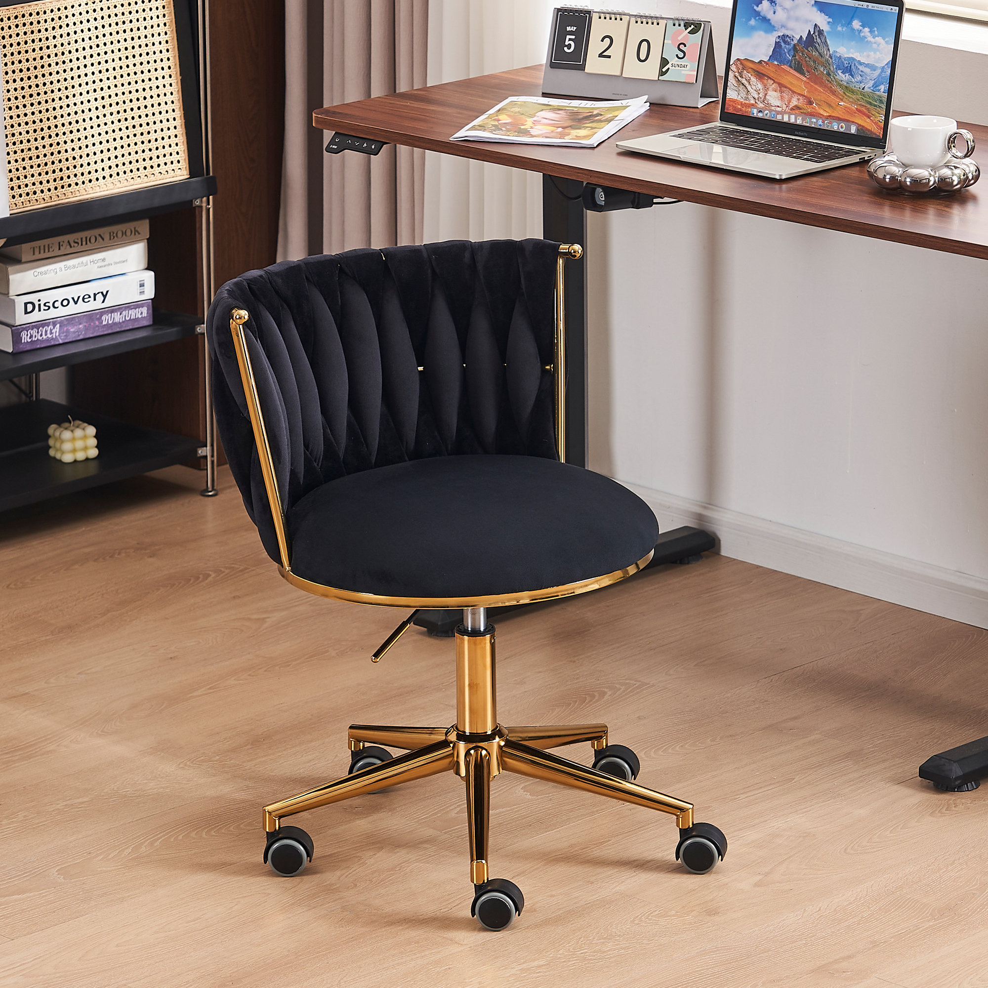 Mercer41 Rachmiel Velvet Commercial Use Task Chair & Reviews | Wayfair