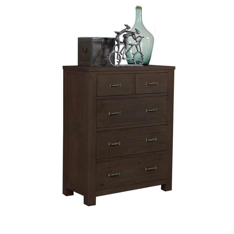 Commode 5 tiroirs Mateo, Espresso